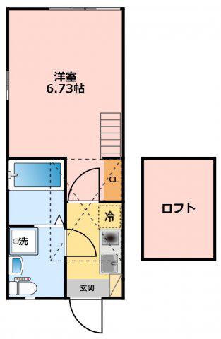 レジェンド本牧(1K/1階)の間取り写真