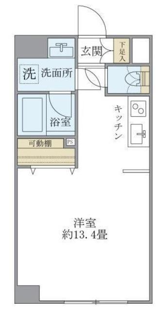 ISM中野坂上(ワンルーム/8階)の間取り写真