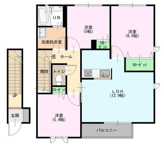 DYNERS(3LDK/2階)の間取り写真
