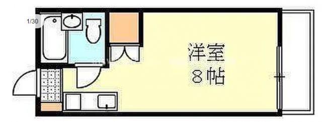ドルフ3(ワンルーム/4階)の間取り写真