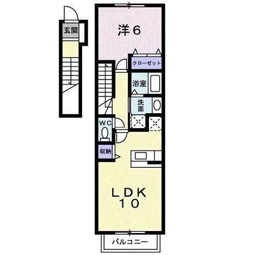 サン・ブランチ(1LDK/2階)の間取り写真