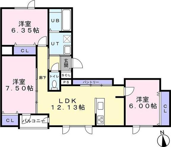I-TOWNみずほ(3LDK/3階)の間取り写真