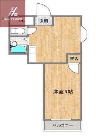 TAIHOボヌール(1DK/6階)の間取り写真