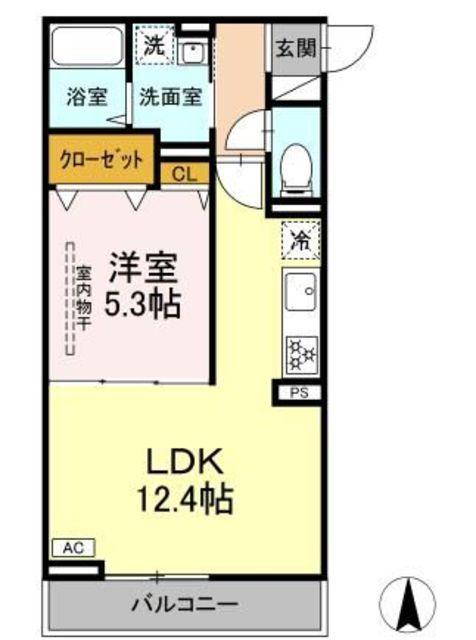 D PAINA 矢向(1LDK/3階)の間取り写真