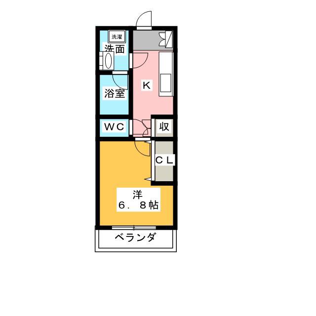 BELLUS VITA(1K/4階)の間取り写真