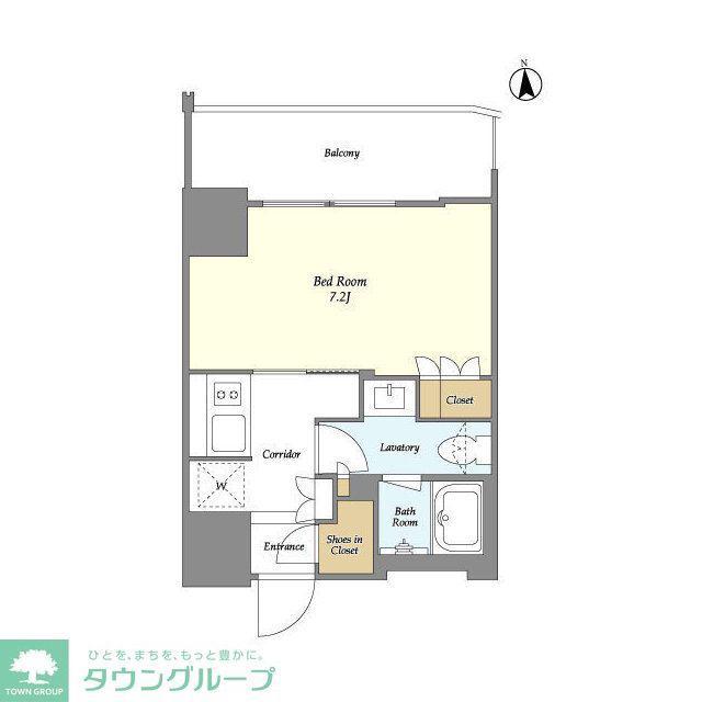 ミュプレ高田馬場(1K/2階)の間取り写真