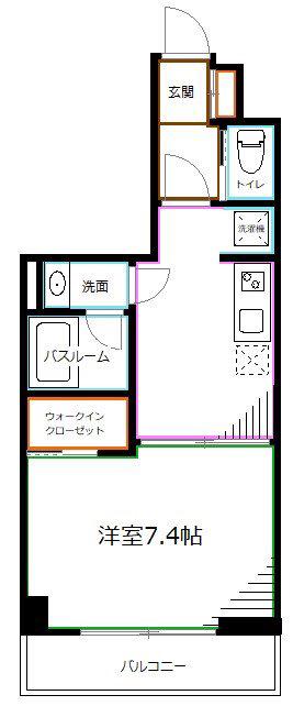 大裕ビル(1K/2階)の間取り写真