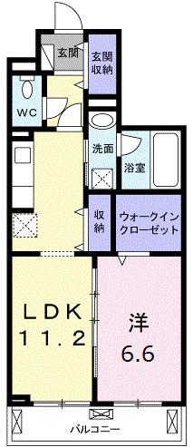 パークサイド十番館経堂(1LDK/1階)の間取り写真