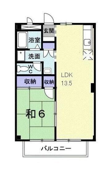 ACT 1(1LDK/2階)の間取り写真