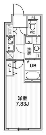 オルタナ早稲田(1K/2階)の間取り写真