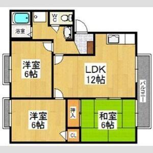 プレステージ大美野(3LDK/2階)の間取り写真