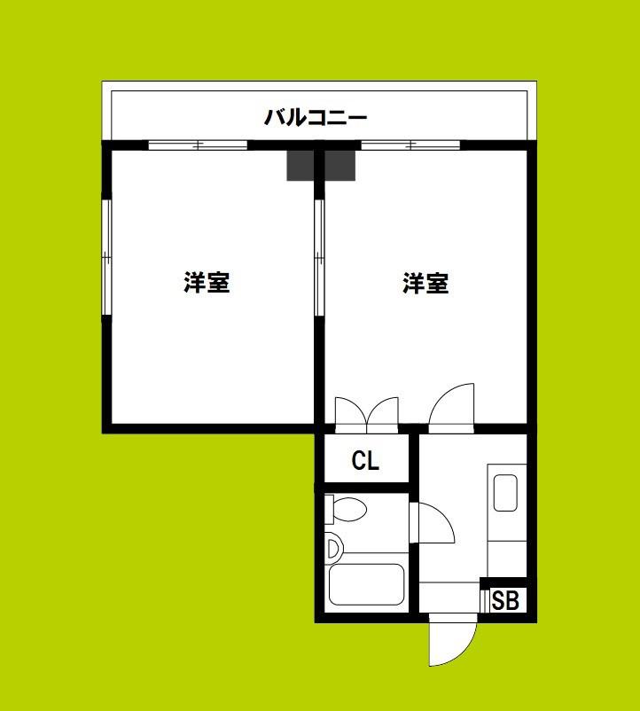 TAIHOメゾン大今里(2K/4階)の間取り写真