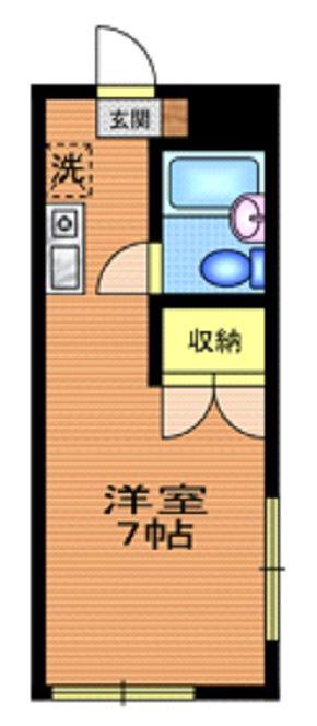 エスポワール洋庵(ワンルーム/1階)の間取り写真