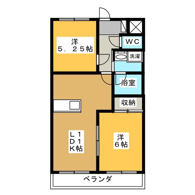 メゾンMA(2LDK/1階)の間取り写真