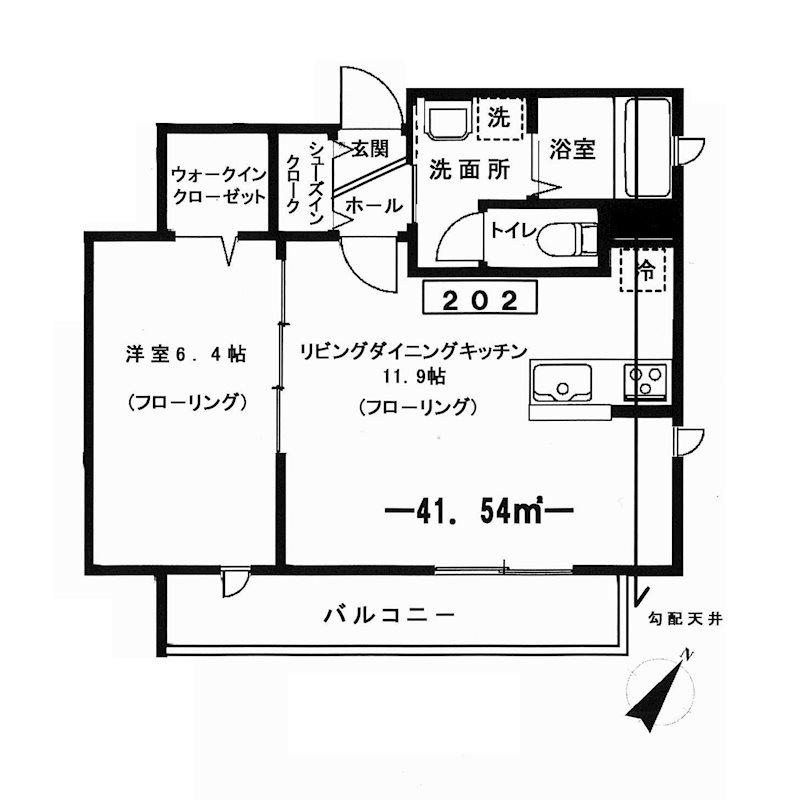 メゾン・ド・ルピナス(1LDK/2階)の間取り写真
