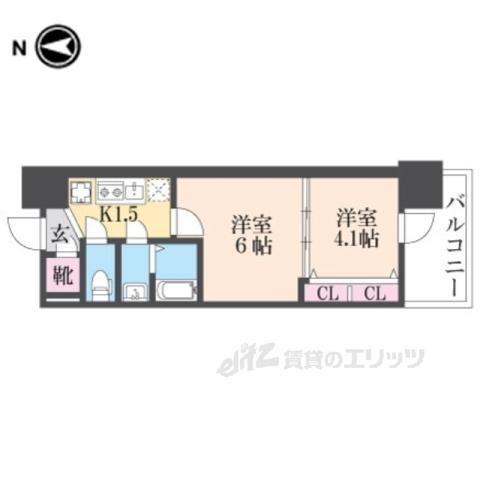 LUXENA KADOMA(2K/11階)の間取り写真