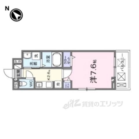 リルーム南草津(1K/3階)の間取り写真