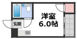 セヴィア城東(ワンルーム/1階)の間取り写真