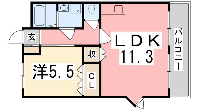 エーデルハイム(1LDK/2階)の間取り写真