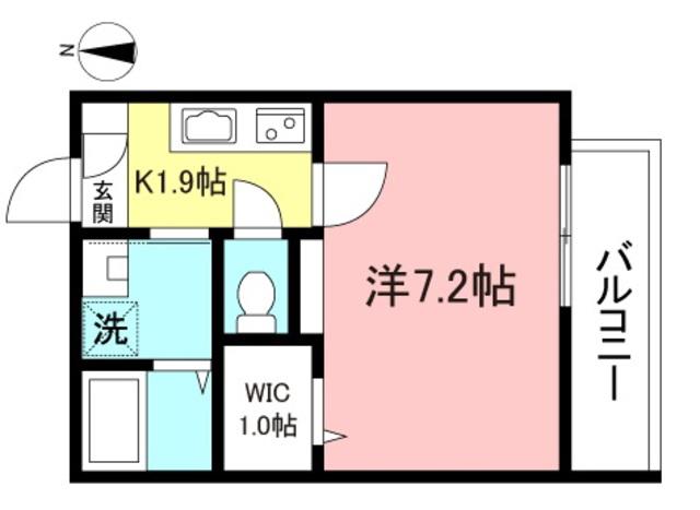 プリムス笹塚(1K/2階)の間取り写真