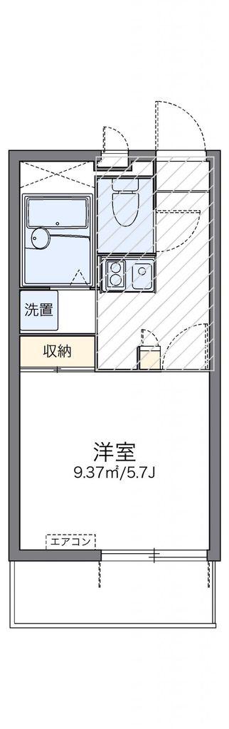 レオパレスシティセントラル(1K/3階)の間取り写真