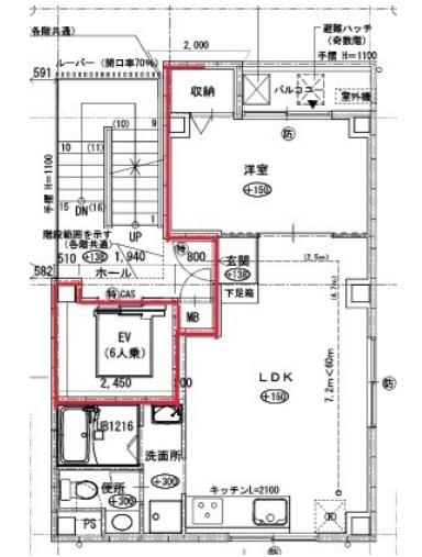 GRACEMAISONTANIMACHI6(1LDK/3階)の間取り写真