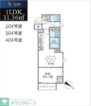ビューテラス茗荷谷(1LDK/2階)の間取り写真