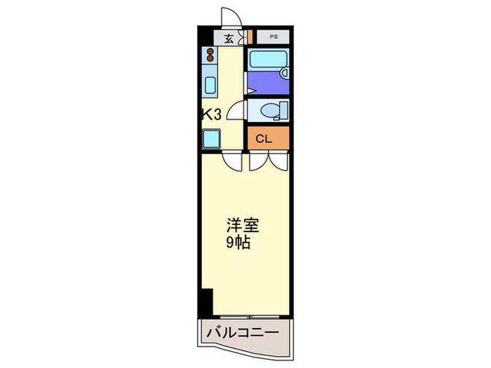 ロイヤル日赤通 80(1K/6階)の間取り写真