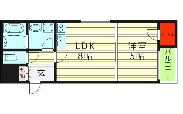HR・FRONT・REGAL城北(1LDK/3階)の間取り写真
