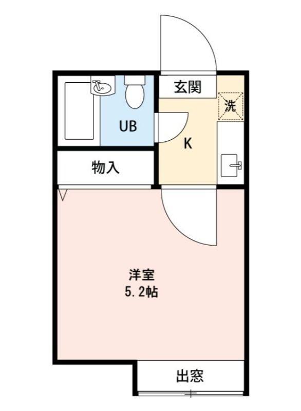 パティオ稔台A(1K/1階)の間取り写真