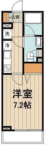 パークアクシス住吉(1K/6階)の間取り写真