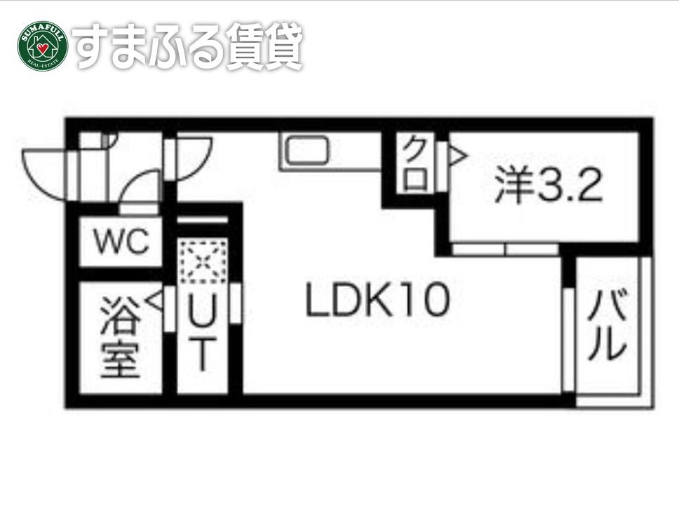 WARREN HEKINANNISHIKII(1LDK/3階)の間取り写真
