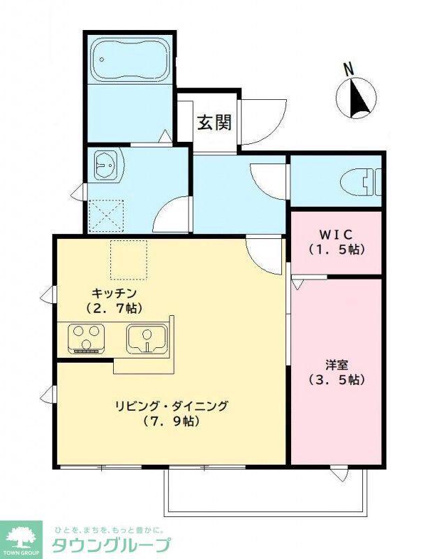 エクセルコート(1LDK/2階)の間取り写真