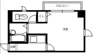 ベラカーサァフクゲン(1K/2階)の間取り写真