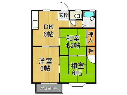 サントピア・アイ(3DK/2階)の間取り写真