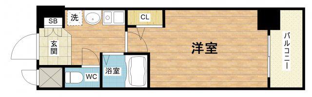 エスリード南森町駅前(1K/12階)の間取り写真