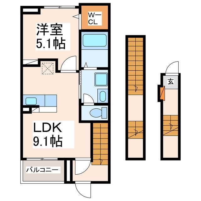 フォルセティ(1LDK/3階)の間取り写真