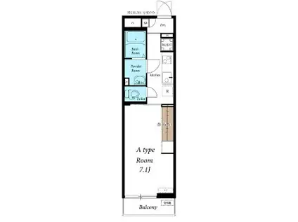 リブリ・ピュア(1K/1階)の間取り写真