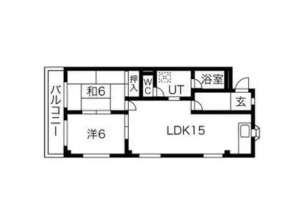 ロジュマンRT(2LDK/4階)の間取り写真