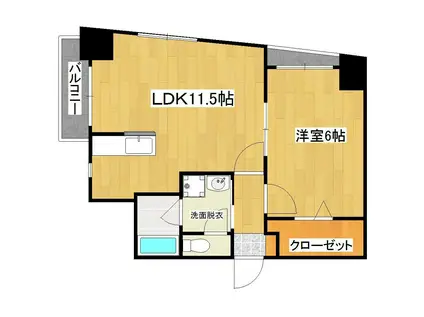 メルシィフォンテーヌ(1LDK/4階)の間取り写真