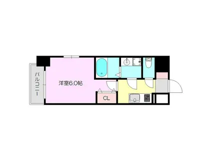 エスリード大阪ザ・ルクス(1K/11階)の間取り写真