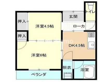 みつぐ荘(2DK/2階)の間取り写真