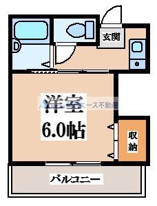 シャトー・ラフィット(1K/5階)の間取り写真