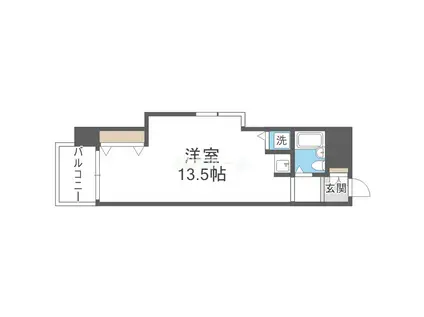 メロディハイム大今里(ワンルーム/2階)の間取り写真