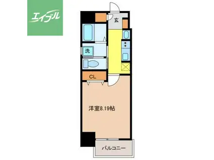 RESIDENCE大井手(1K/2階)の間取り写真