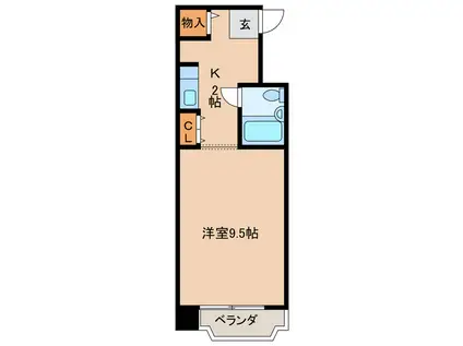 メゾンドノール(1K/3階)の間取り写真