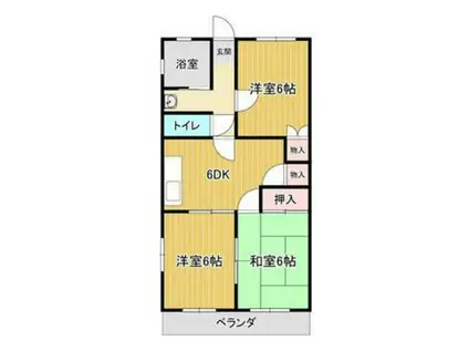 三栄コーポ(3DK/4階)の間取り写真