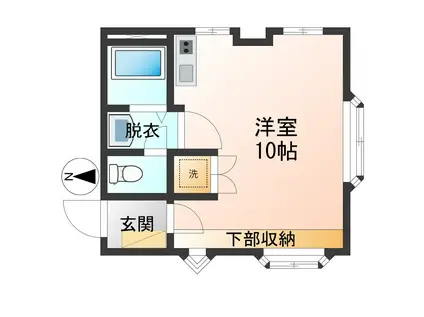ハイクオリティマンション(ワンルーム/1階)の間取り写真