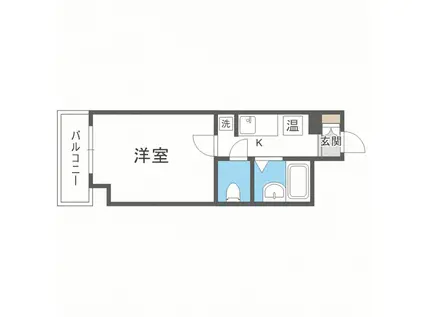 モアフィールド箱崎II(1K/11階)の間取り写真