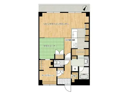 アルファビル(1SLDK/13階)の間取り写真